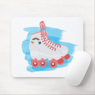 Roller Skates with Watercolor Splash Mouse Pad