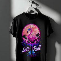 Roller-skating ﬂamingo