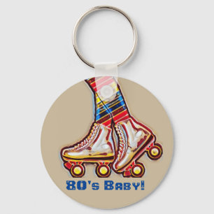 Roller Skating 80s Key Ring