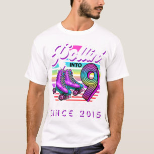 Roller Skating Birthday Girls Rollin into Awesome  T-Shirt