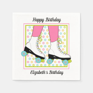 Roller Skating Birthday Party Napkin