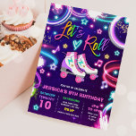 Roller Skating Birthday Party Neon Glow Skating Invitation<br><div class="desc">Roller Skating Birthday Party Neon Glow Skating Invitation
All designs are © PIXEL PERFECTION PARTY LTD</div>