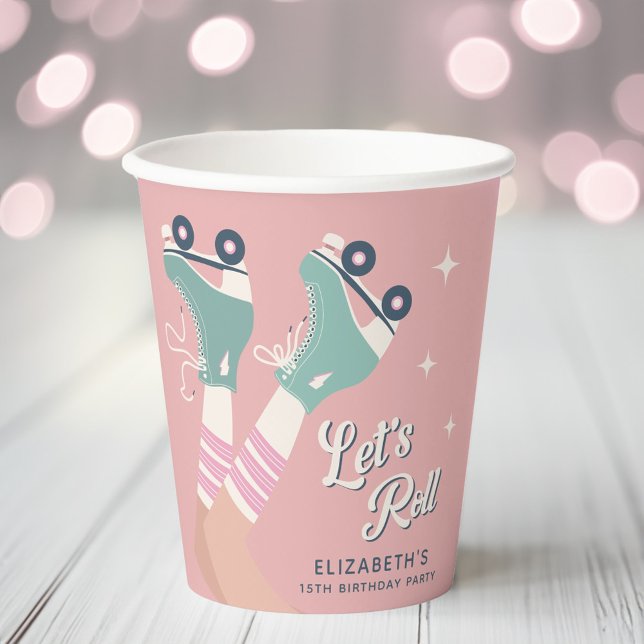 Roller Skating Birthday Party Paper Cups (Creator Uploaded)