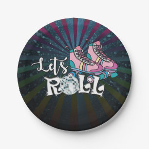 Roller Skating Birthday Party Plate