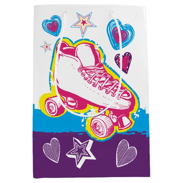 Roller Skating Birthday Party Roller Rink Gift Bag (Front)