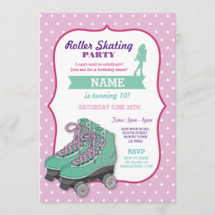 Roller Skating Birthday Party Roller Skate Invite