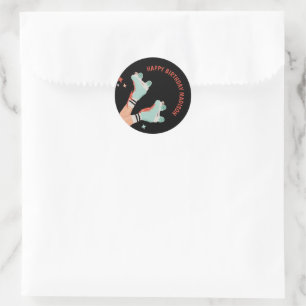 Roller Skating Birthday Sticker