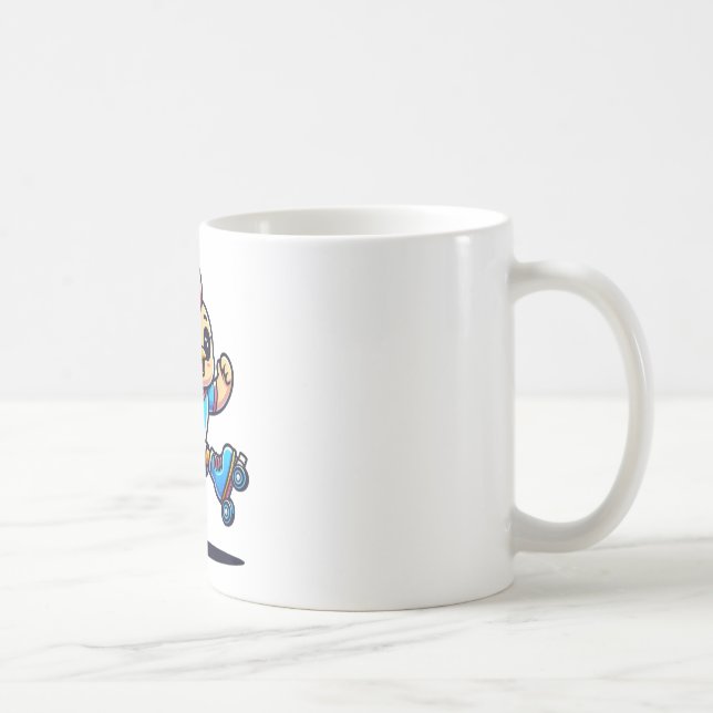 Roller Skating Chicken Roller Skater Roller Skates Coffee Mug (Right)