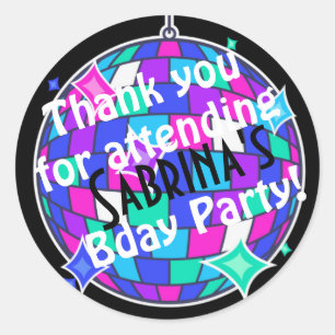 Roller Skating Dance Party Thank You Sticker