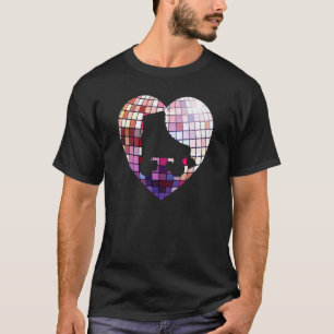 Roller Skating Disco Ball Heart Roller Disco 70s T-Shirt