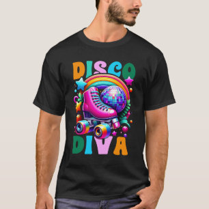 Roller Skating Disco Diva Skate Girl 70S Retro Gro T-Shirt