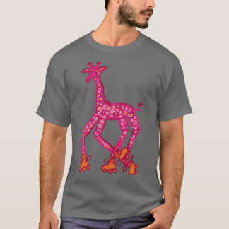 Roller skating giraffe T-Shirt