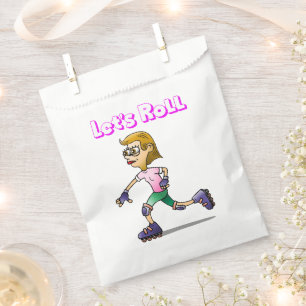 Roller Skating Girl Favour Bag