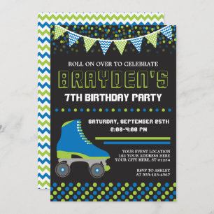 Roller Skating Invitation   Roller Skate Birthday