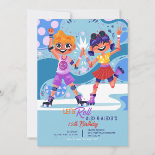 Roller Skating Kids Invitation