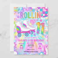 Roller Skating Neon Glow 11th Birthday Party