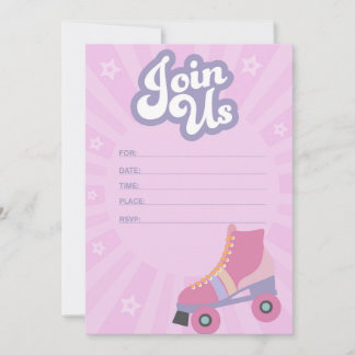 Roller Skating Party Invitation