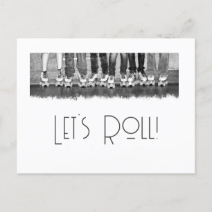Roller Skating Postcard