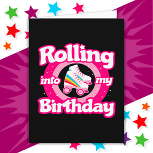 Roller Skating Rink Birthday Party Kids Skate Card
