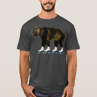Roller Skating Roller Girl Birthday Bear Gift T-Shirt