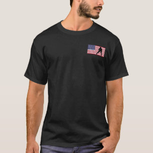 Roller Skating Roller Pocket American USA Flag T-Shirt