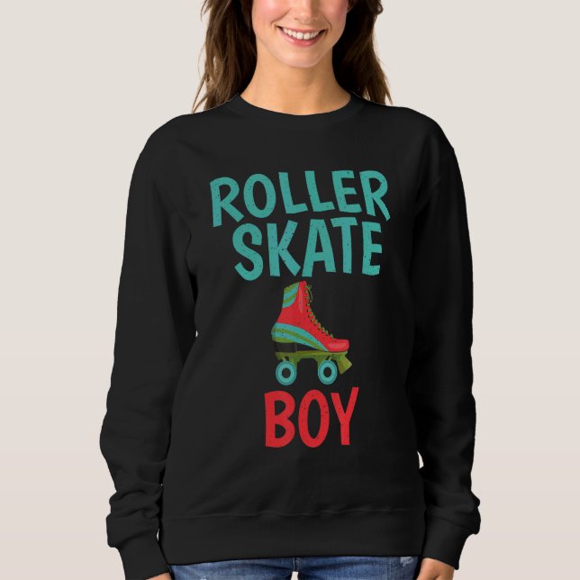 Roller Skating Roller Skate Boy Sweatshirt (Front)