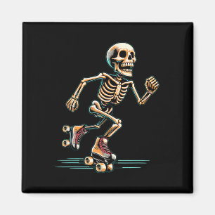 Roller Skating Skater Halloween Magnet