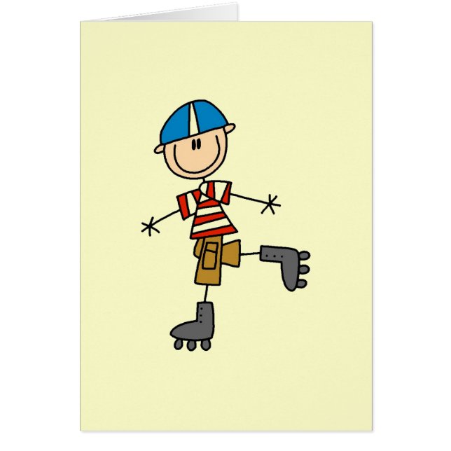 Roller Skating Stick Figure (Front)