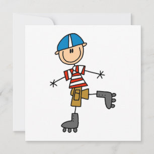 Roller Skating Stick Figure