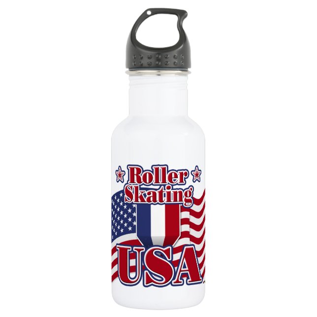 Roller Skating USA 532 Ml Water Bottle (Front)