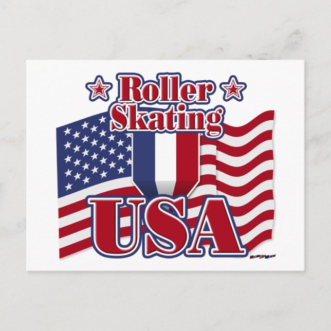 Roller Skating USA Postcard (Front)