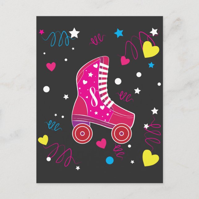 Rollerblade Pink Roller Skates Roller Skating Postcard (Front)