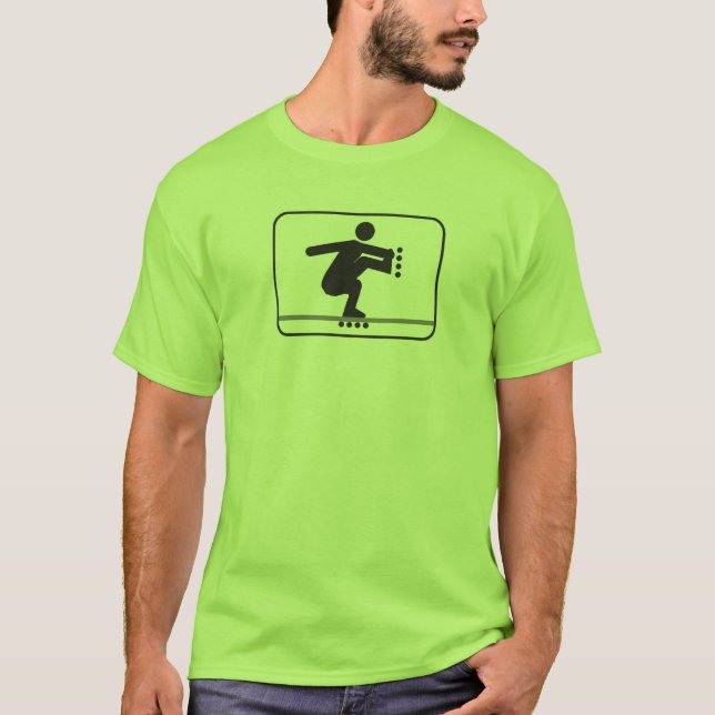 ROLLERBLADING FISHBRAIN T-Shirt (Front)