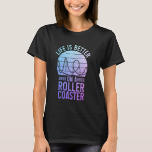 Rollercoaster Amusement Park Funny Roller Coaster T-Shirt
