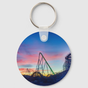 rollercoaster amusement ride key ring