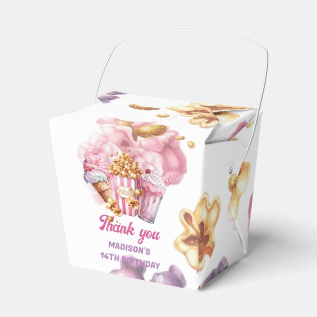 Rollercoaster Popcorn Custom Fun and Colourful Favour Box (Front Side)