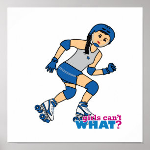 Rollerderby Girl -  Medium Poster