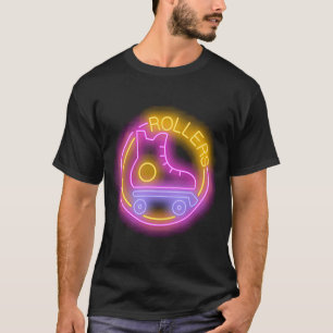 Rollers Quad Skate Lights Quad Skating Fanatic T-Shirt