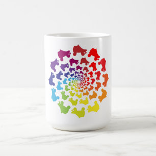 rollerskate rainbow circle coffee mug