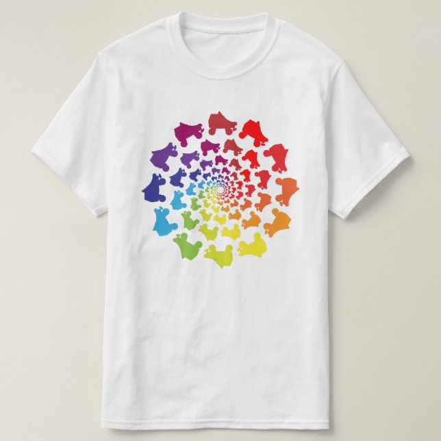 rollerskate rainbow circle T-Shirt (Design Front)