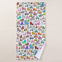 Rollerskate Roller Derby Designer Bath Beach Towel