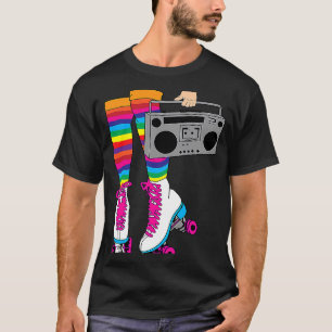 Rollerskates  80's Roller Disco Skating Skate Girl T-Shirt