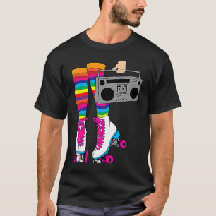 Rollerskates  80's Roller Disco Skating Skate Girl T-Shirt