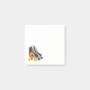 Rollerskates retro eighties art post-it notes