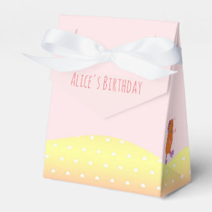 Rollerskating cat & guinea pig party favour bag box