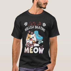 Rollerskating Cats Inline Skating Rollerblades Rol T-Shirt