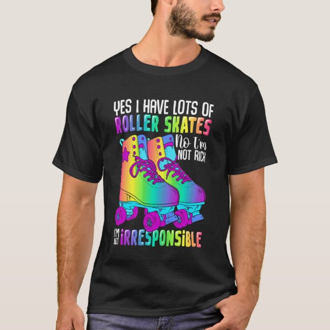 Rollerskating Derby Inline Skating Rollerblades Ro T-Shirt (Front)