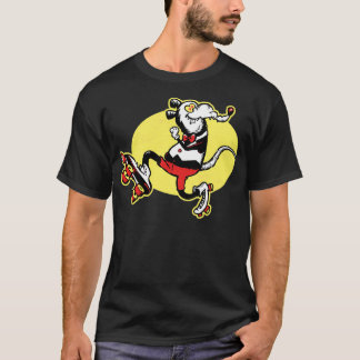 RollerSkating Funky Rink Rat Retro 60s 70s T-Shirt