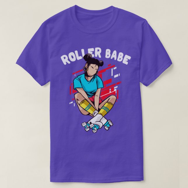 Rollerskating Rollerskate Rollerskater Roller Babe T-Shirt (Design Front)