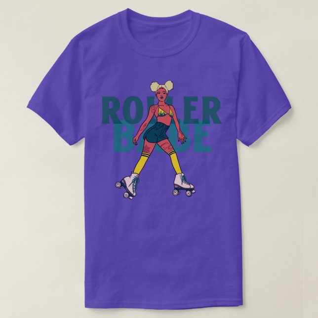 Rollerskating Rollerskate Rollerskater Roller Babe T-Shirt (Design Front)